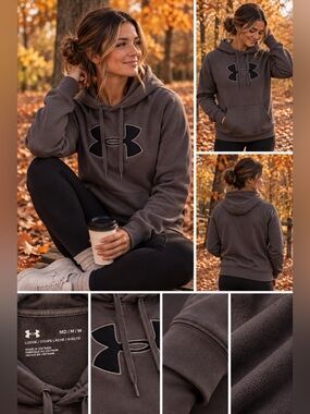 Under Armour Dark Gray Hoodie with Black Logo